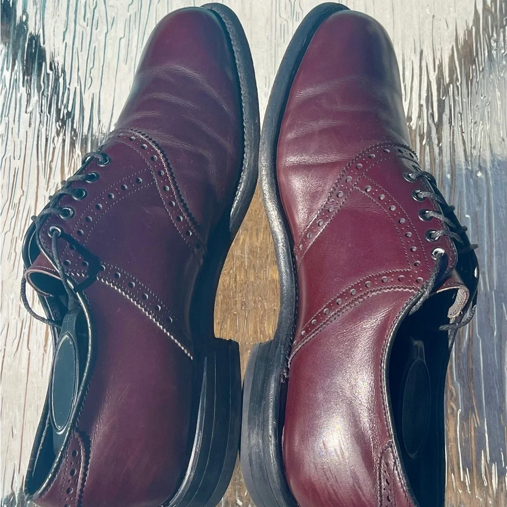 CLEAN Size 9 Vintage Y2K Footjoy Classics Oxford‎ Leather Shoes Made In USA